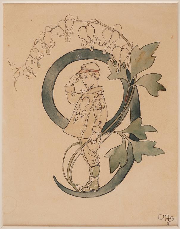 Ottilia Adelborg, "Blomstersiffror med rim", 20 + 1 pcs.
