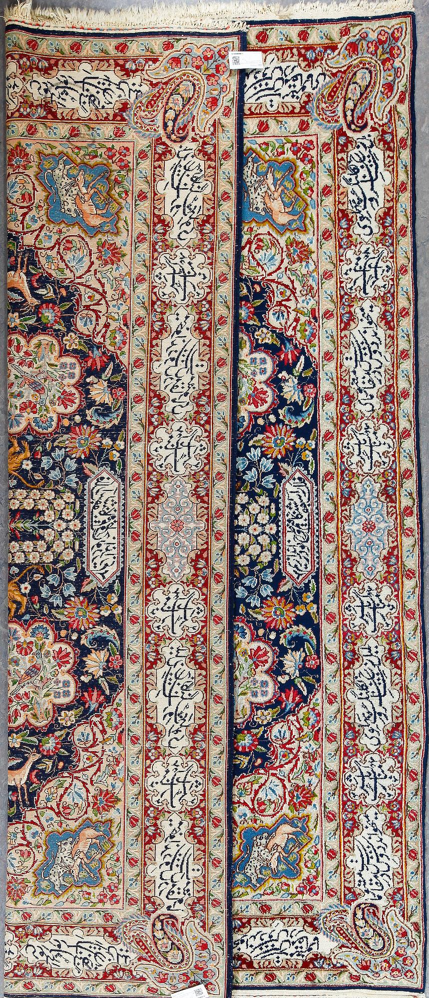 MATTA, semiantik/old Kirman figural, ca 258x170 cm.