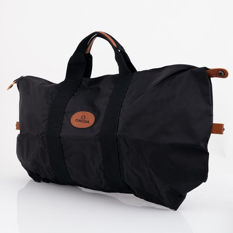 weekend bag, travel wardrobe, marked Omega.