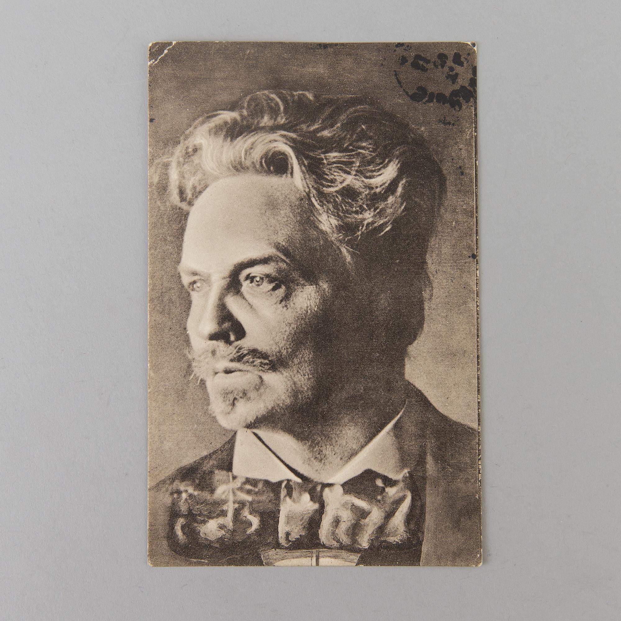 A post card with autograph by August Strindberg.