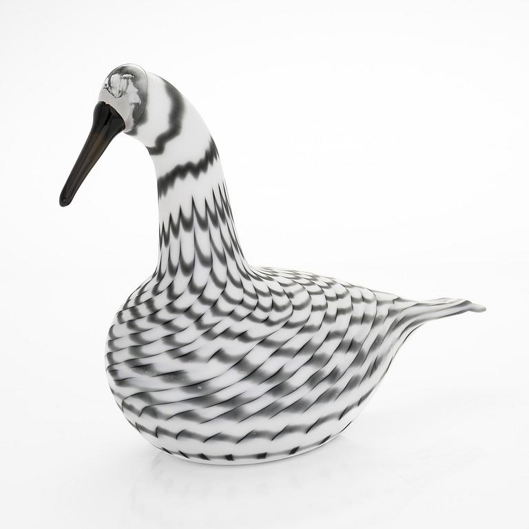 Oiva Toikka, a 'Swan' glass bird, signed O. Toikka Nuutajärvi 128 2005.