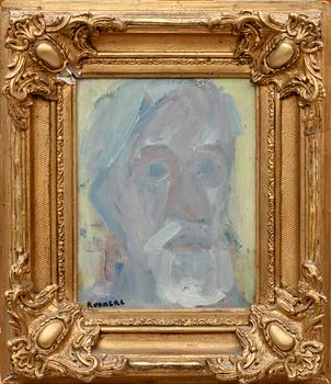 GUSTAV RUDBERG, olja på pannå, sign.