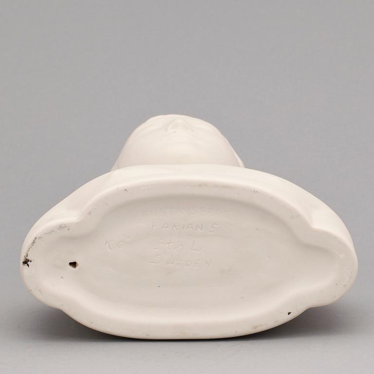 STIG LINDBERG, figurin, parian, "Mannen med masken", ur serien Figurin, Gustavsberg.