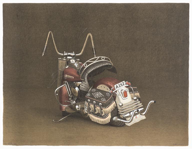 John-E Franzén, Motorcykel.