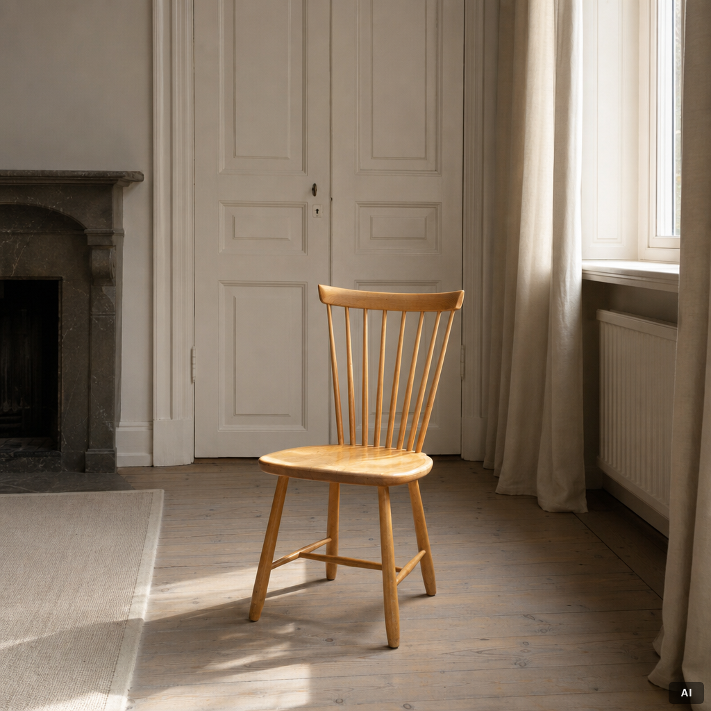 Carl Malmsten, four 'Lilla Åland' chairs, Sweden, end of the 20th century.