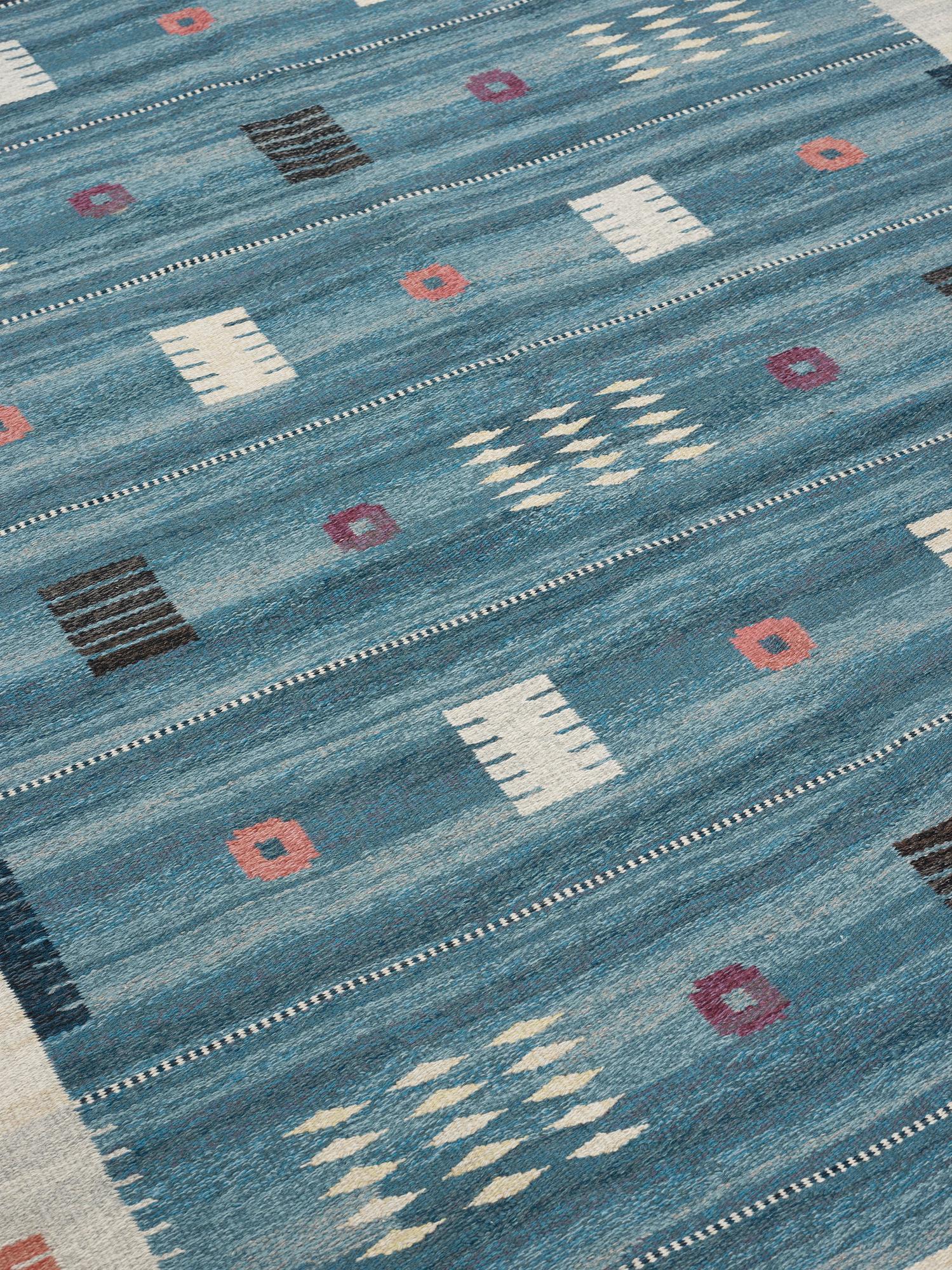 Carl Dangel, CARPET. Flat weave. 304,5 x 203 cm. Signed CD.