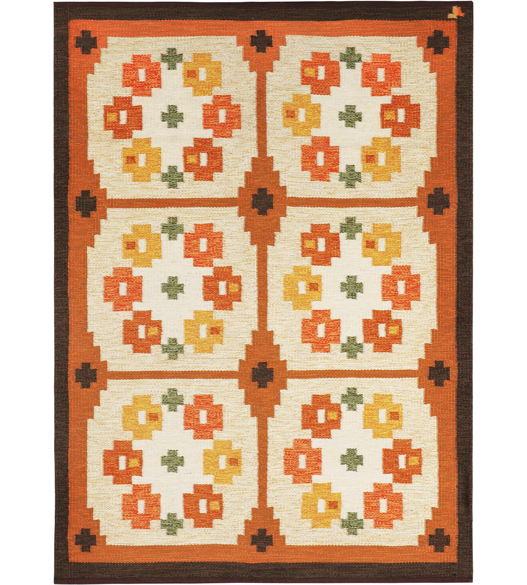 Erik Lundberg, matta, rölakan, Vävaregården Eringsboda, ca. 201 x 136 cm.