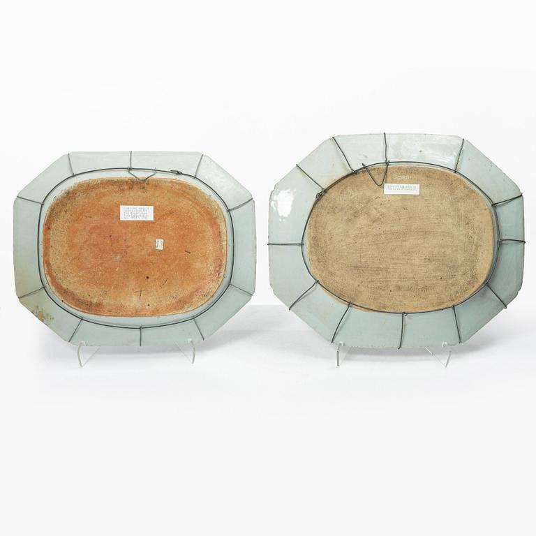 Two blue and white serving dishes, China, Qianlong (1736-95).