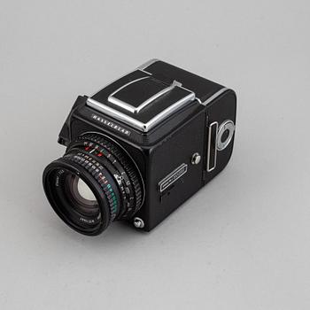 A Hasselblad 500 C/M camera.