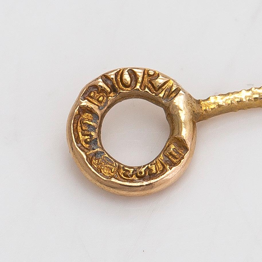 Björn Weckström, halsband, "Renklockan", 14K guld och ametist, Lapponia 1974.