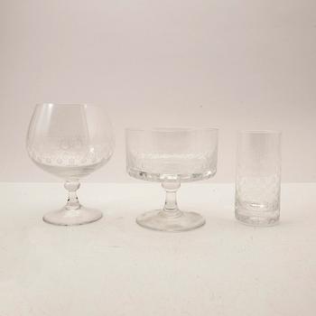 Glass service, 41 pieces, Rosenthal, "Classic Rose", 20th century.