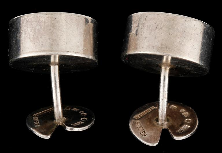 MANCHETTKNAPPAR, sterling silver och bergkristall,  Sigurd Persson, Stockholm 1964. Ca 20 g tot.