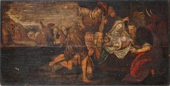 OKÄND KONSTNÄR, olja på pannå, 1700-tal.