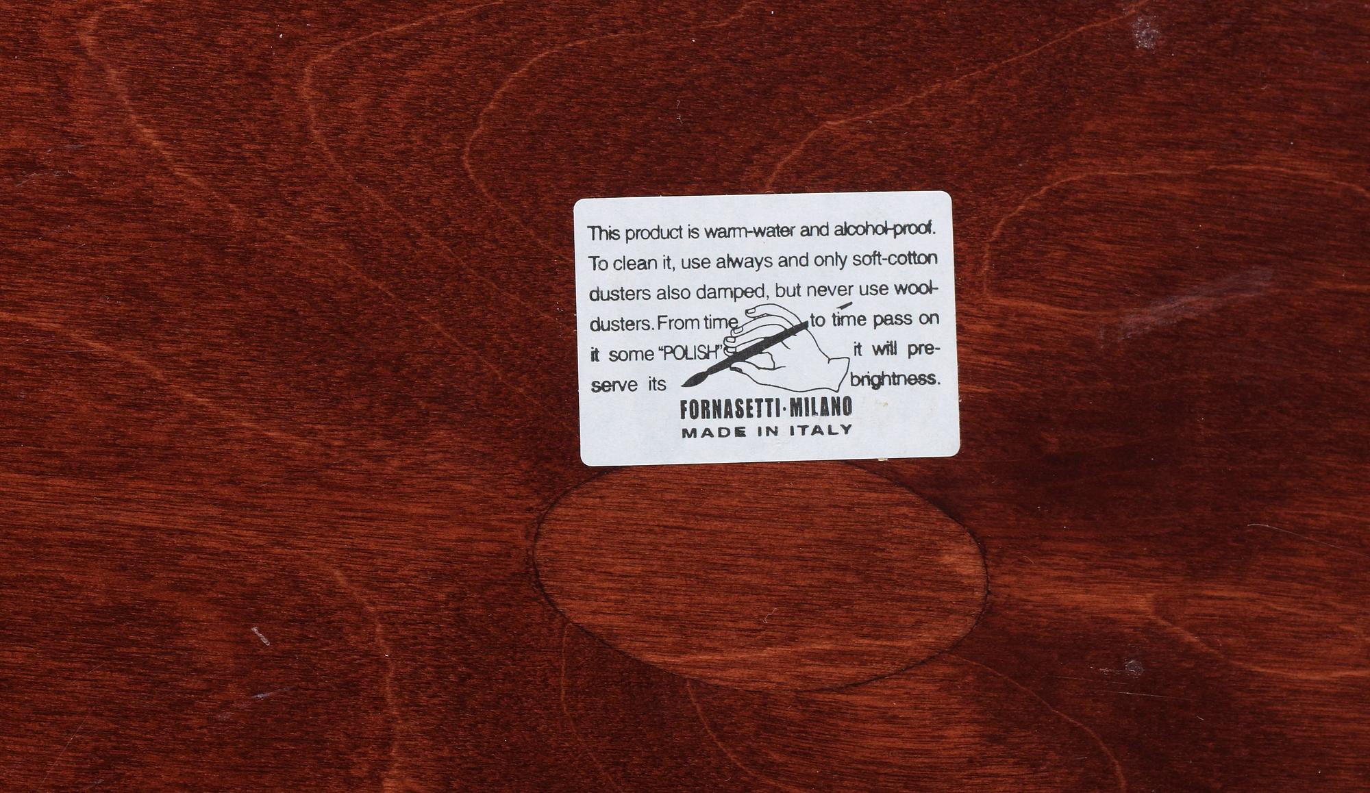 A Piero Fonasetti tray table, Milano, Italy.