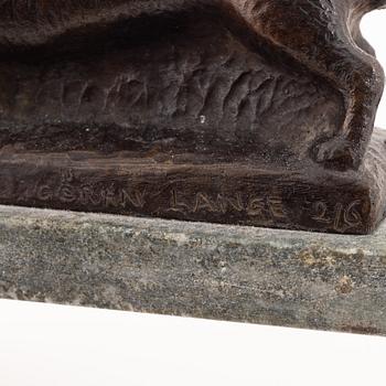 Göran Lange, skulptur, brons, signerad 2/6.