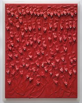Arman (Armand Pierre Fernandez), "Monochrome accumulation no 5007".