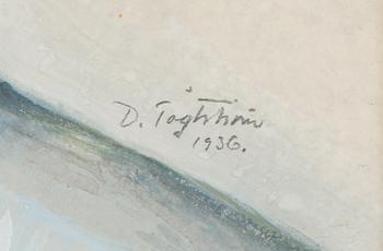 David Tägtström, watercolour, signed and dated 1936.