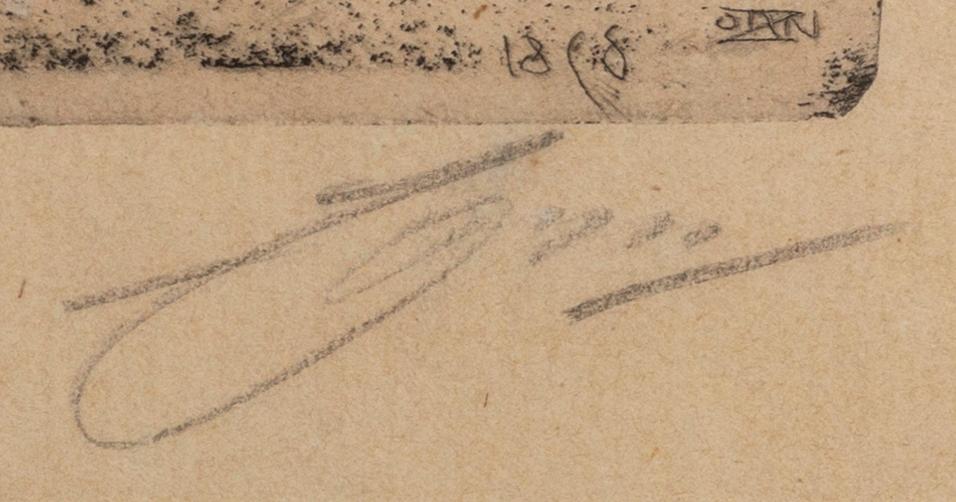 Anders Zorn, etsning, 1898, signerad.