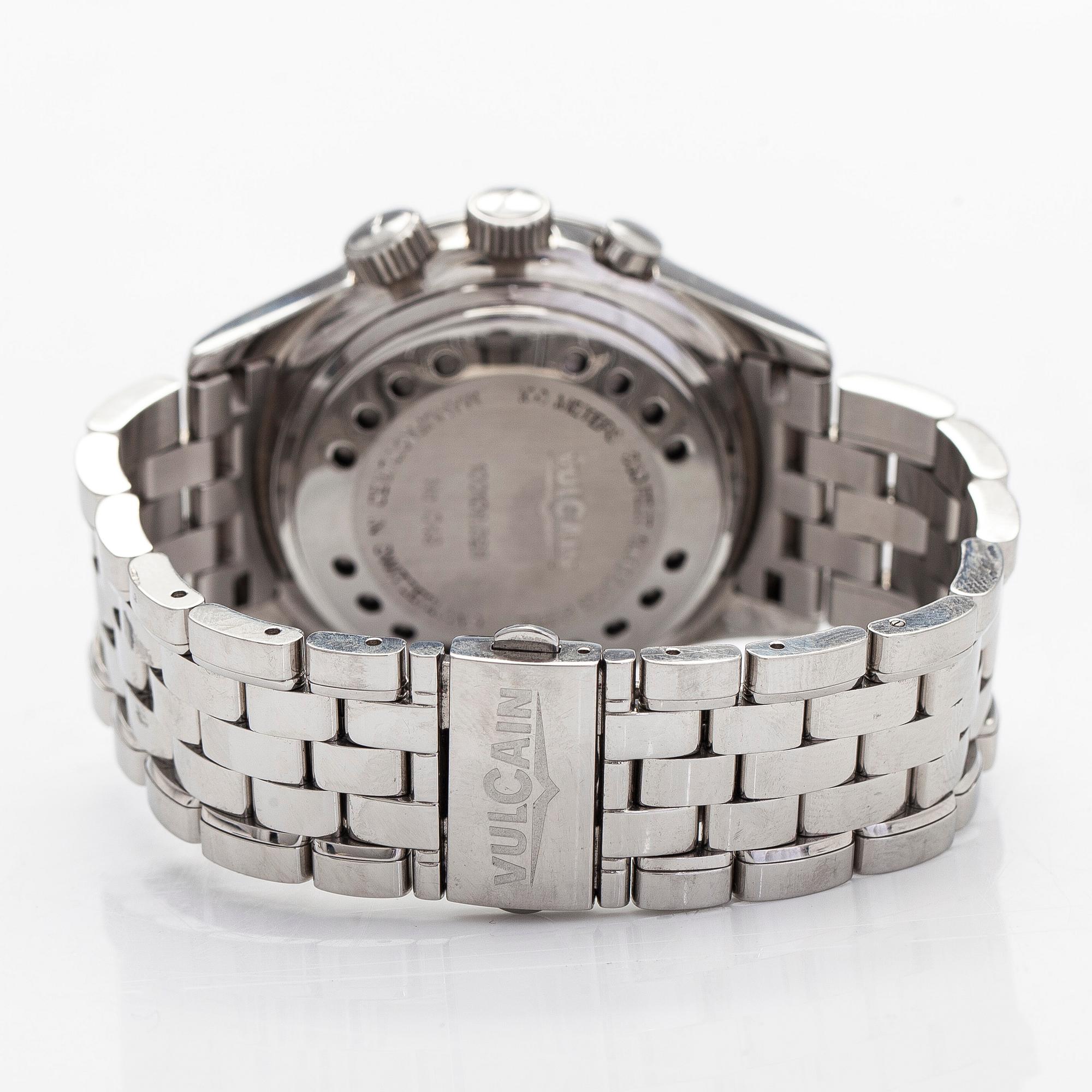 Vulcain, Cricket GMT, 42 mm, armbandsur, stål, automatisk.