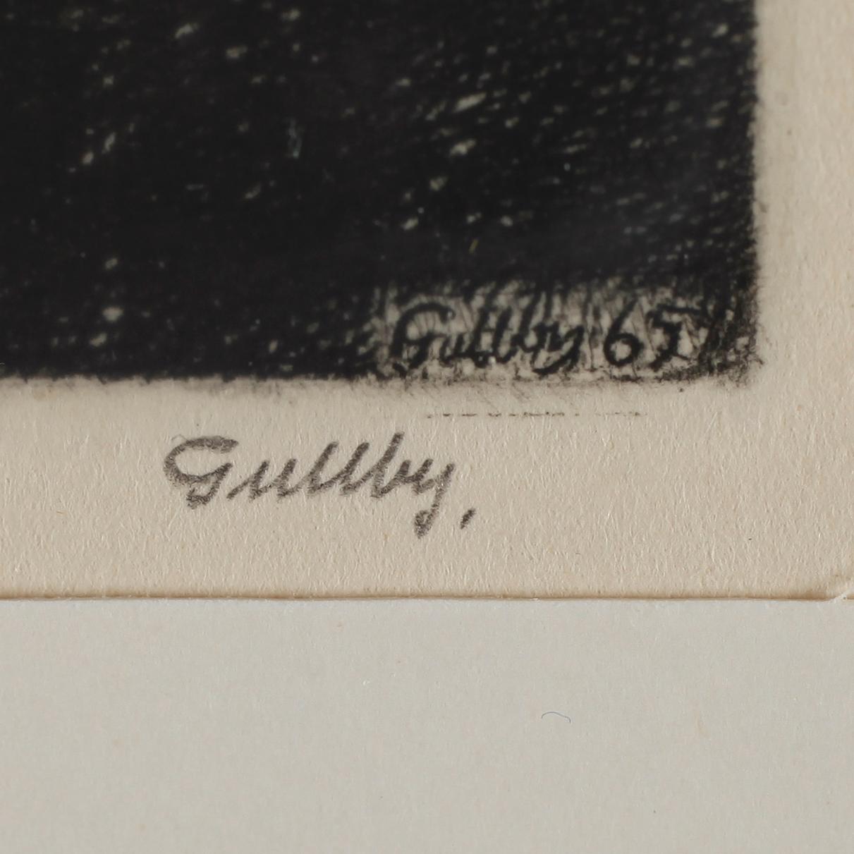 FOLKE GULLBY, etsning, signerad.
