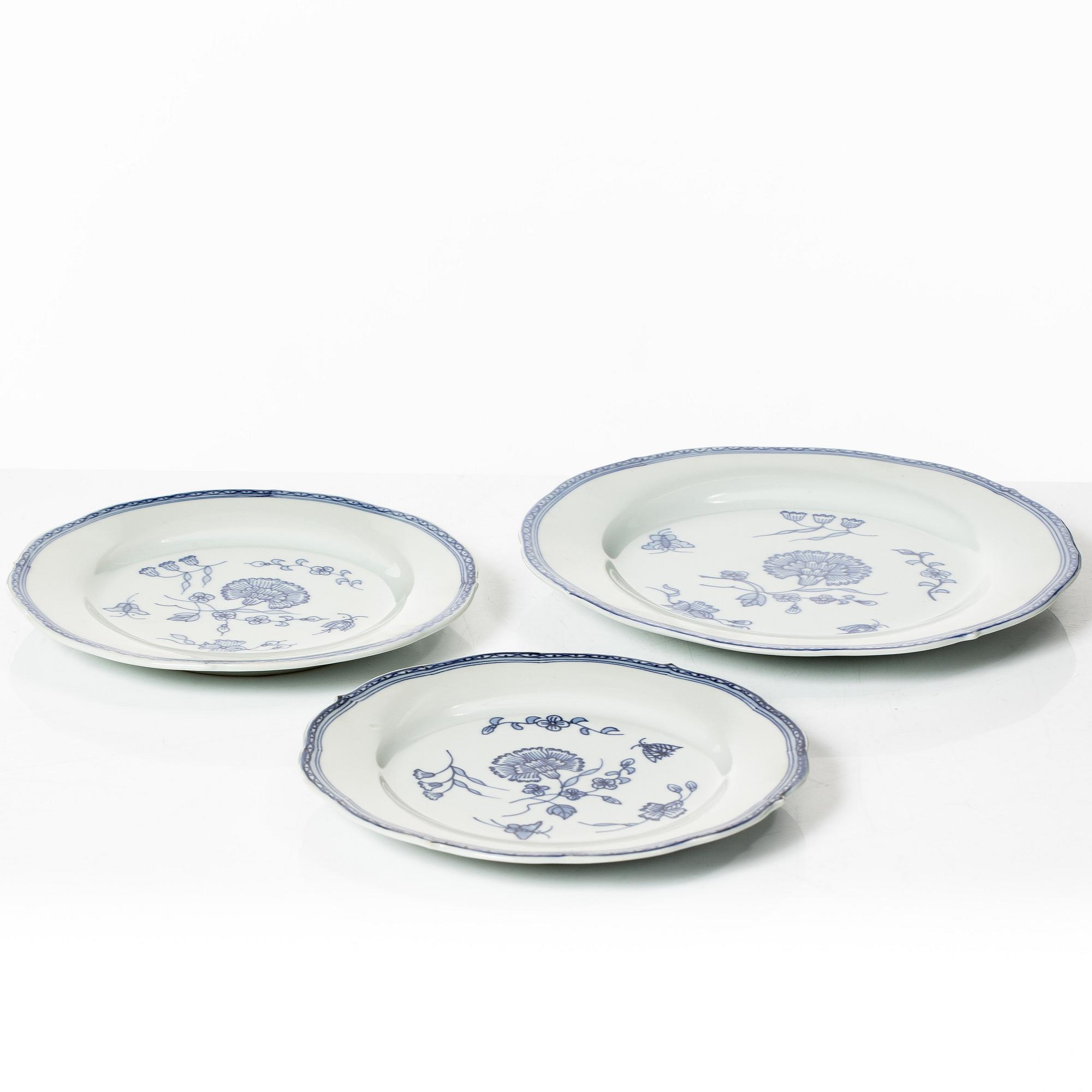 A 65-piece dinner service,  'Nejlika', from Ikea's 18th-century series, 1990s.