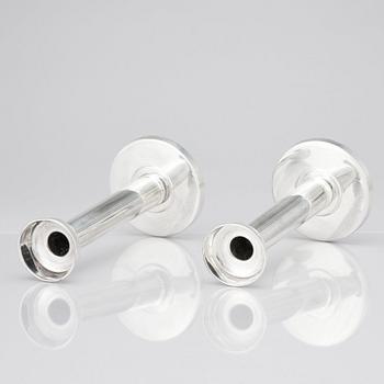 Gustaf Janson, ljusstakar, ett par, C.G Hallberg, Stockholm 1961, sterling silver.
