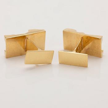 Björn Weckström, Cufflinks “Guldrya”, 18K gold, Lapponia.