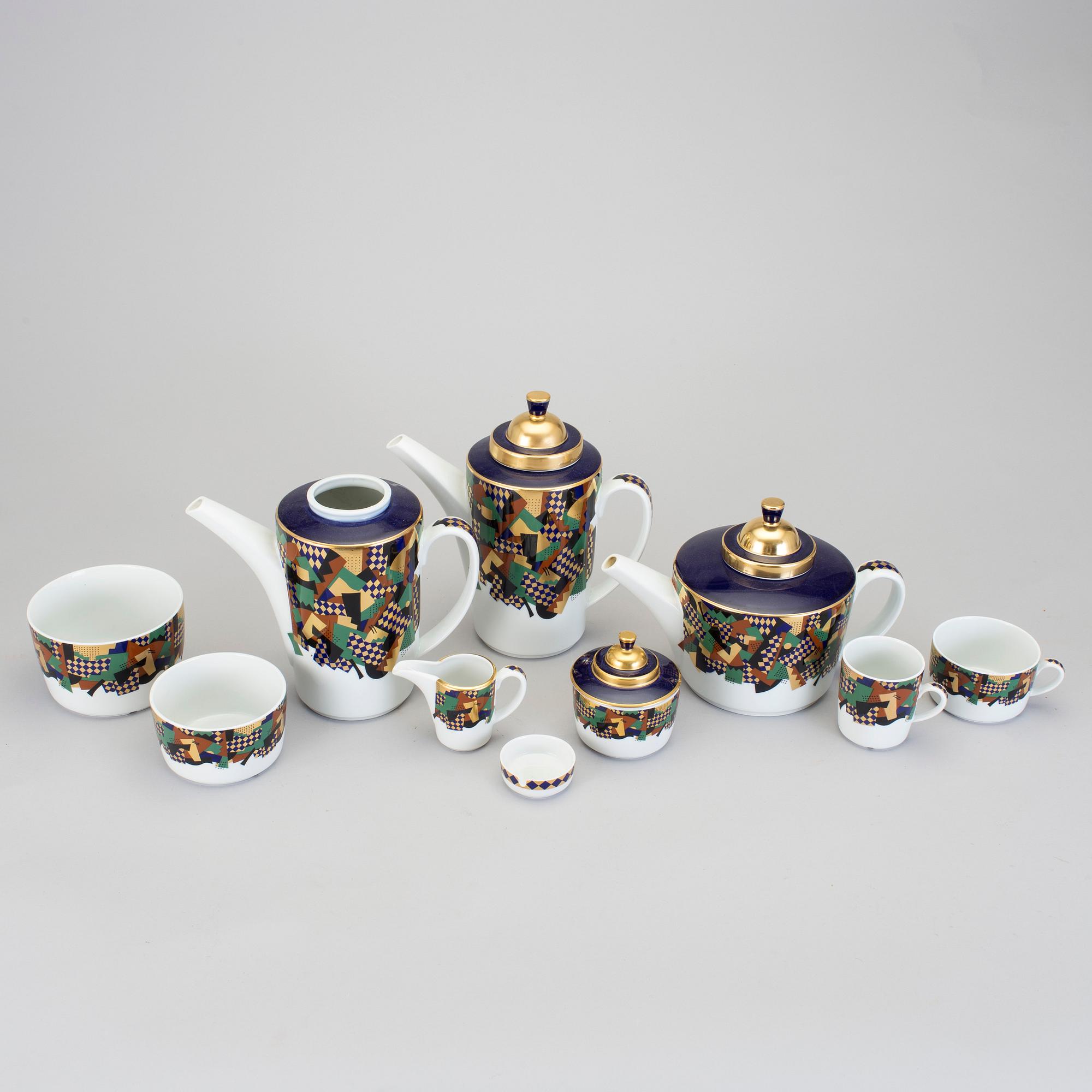 SERVIS, 118 delar, fältspatporslin, "Festivo", Heikki Orvola, Rörstrand, 1980-tal.