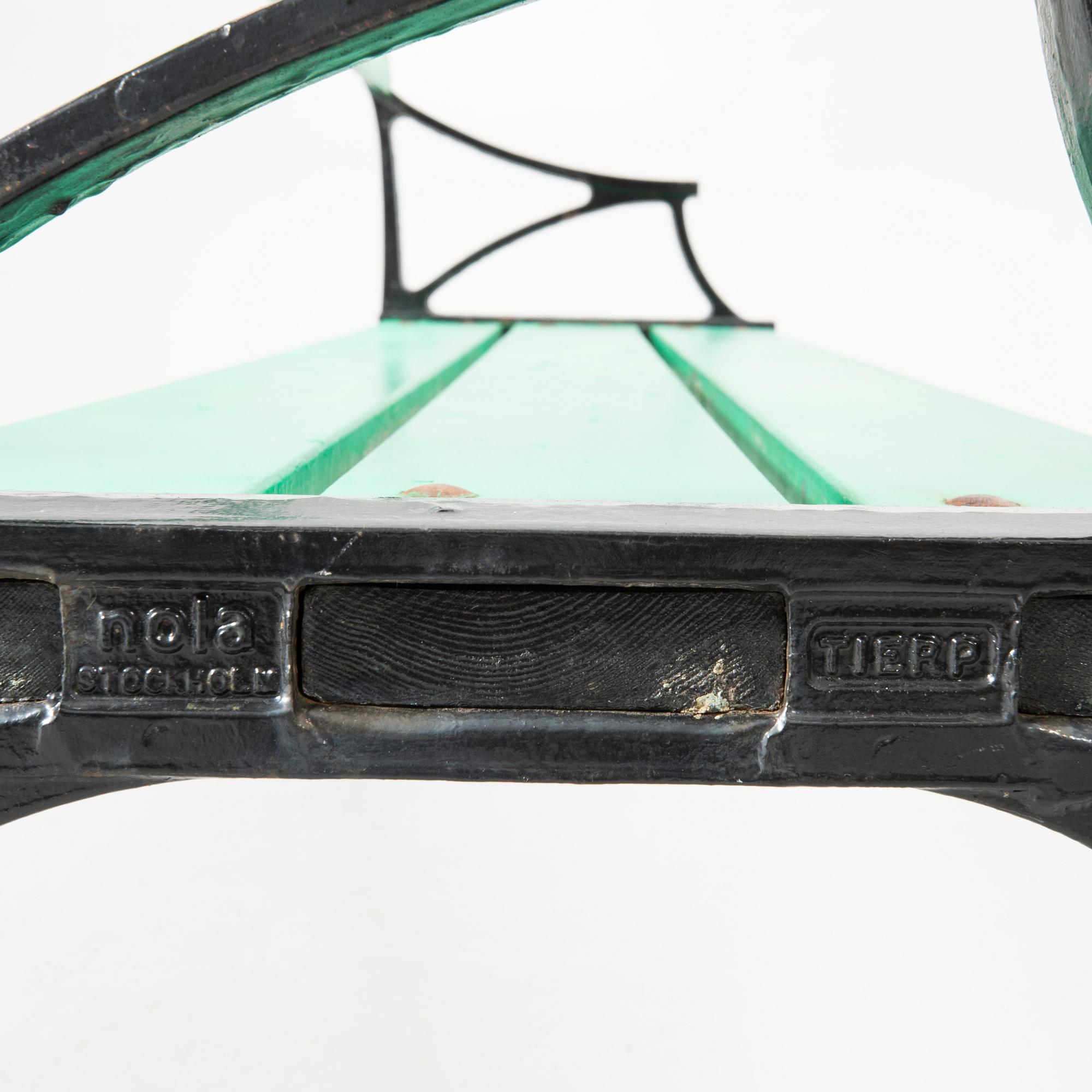 Garden bench, "Tessin", Tierp, Nola Stockholm, 20th century.