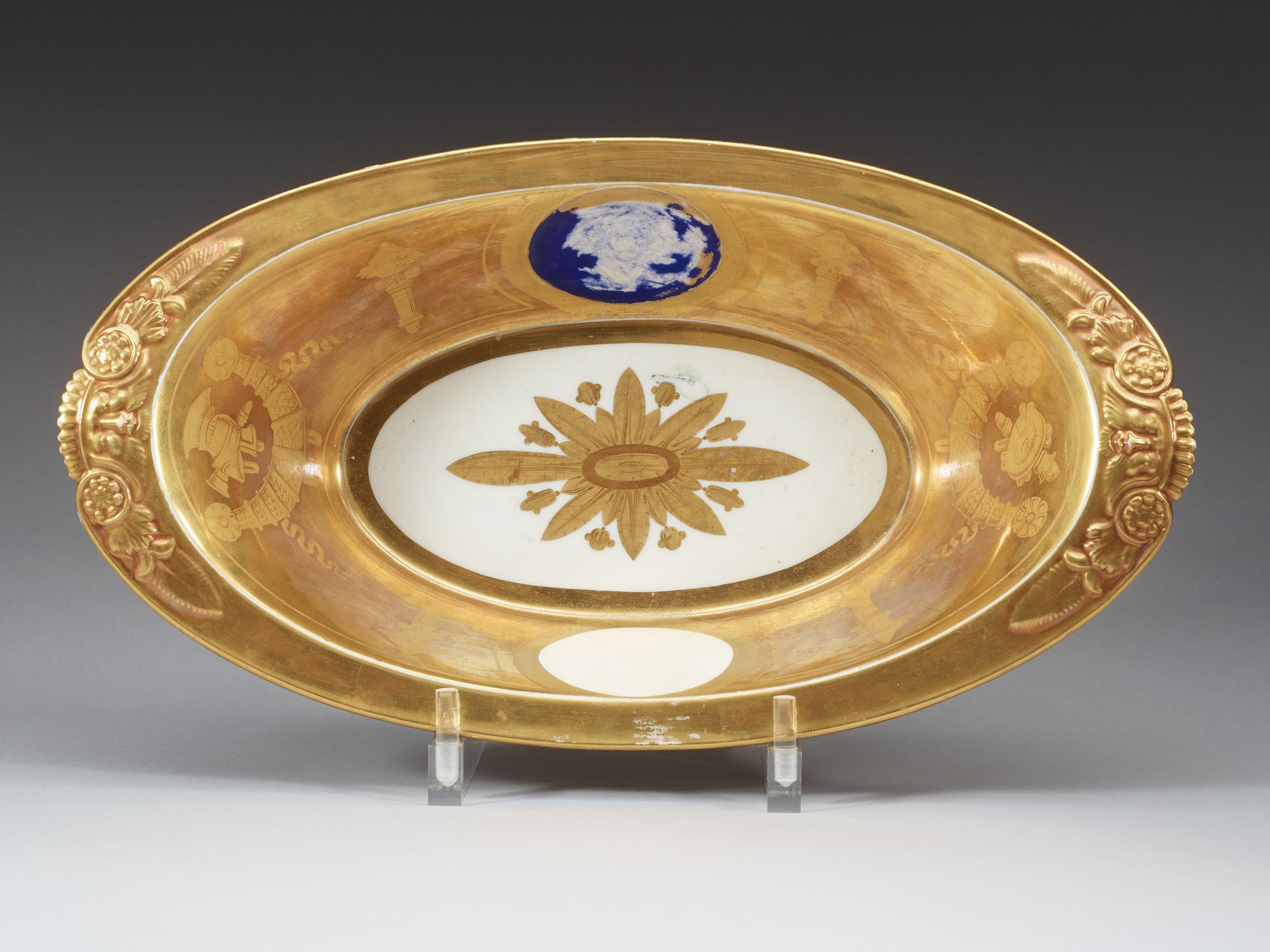 An Empire bowl, unmarked, presumably French, first half of 19th Century.