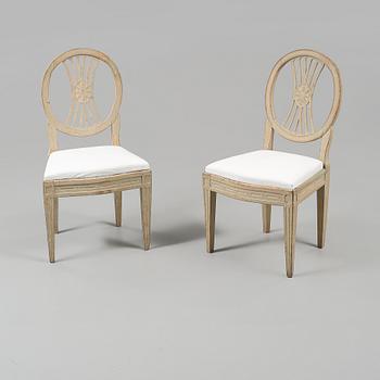 STOLAR, ett par, gustavianska, sent 1700-tal/tidigt 1800-tal.