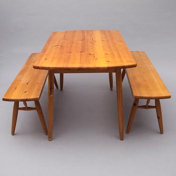 BORD och BÄNKAR, 2 st, Laukaan Puu, 1900-talets mitt.
