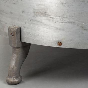 Mats Theselius, an 'Aluminiumfåtölj' easy chair upholstered with plaited birch bark, Källemo 1990.