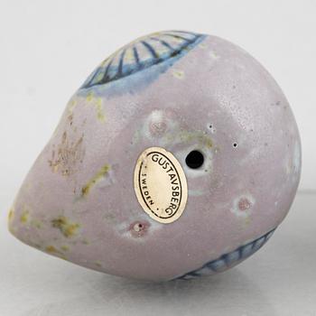 Lisa Larson, skulpturer, 8 st, småfåglar, stengods, Gustavsberg.