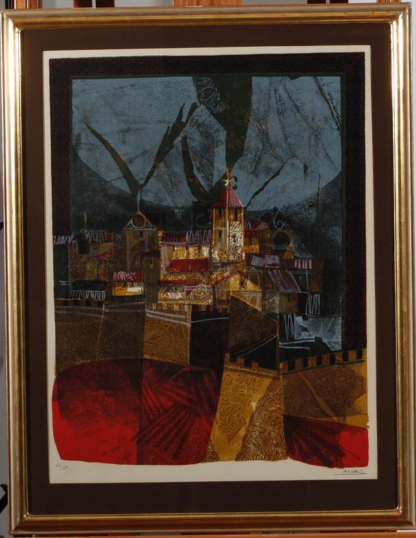 ALVAR, SUNOL, litografier, 2 st, sign. Varav en numr. 61/50.