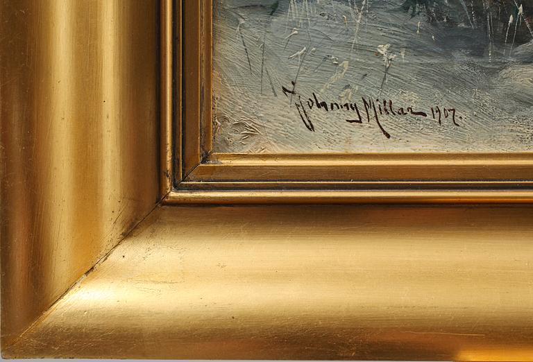 JOHNNY MILLAR, olja på duk, sign samt dat 1907.