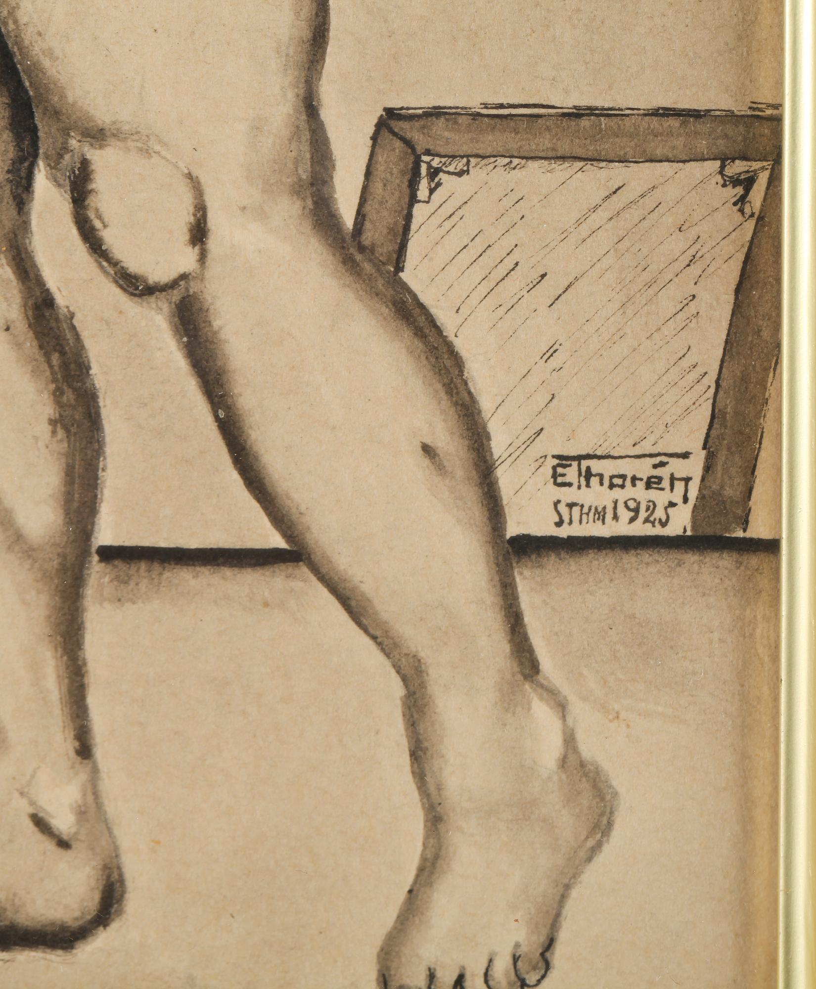 ESAIAS THORÉN, blandteknik, signerad och daterad Sthm 1925.
