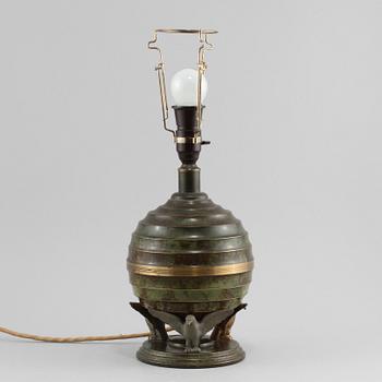 BORDSLAMPA, art deco, 1900-talets andra kvartal.