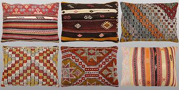 A set of six Anatolian Kilim cushion covers, approx. 70 x 50 cm.
