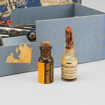 A COLLECTION OF MECHANICAL TIN TOYS, ONE  Frog Interceptor Fighter  Mark IV" England 1930'S.