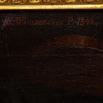 Erik Wahlbergson, oil on canvas, signed and dated 1844.