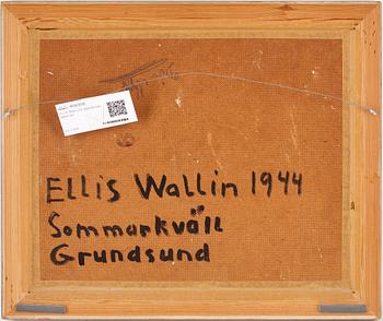 ELLIS WALLIN, olja på pannå, signerad och daterad -44.