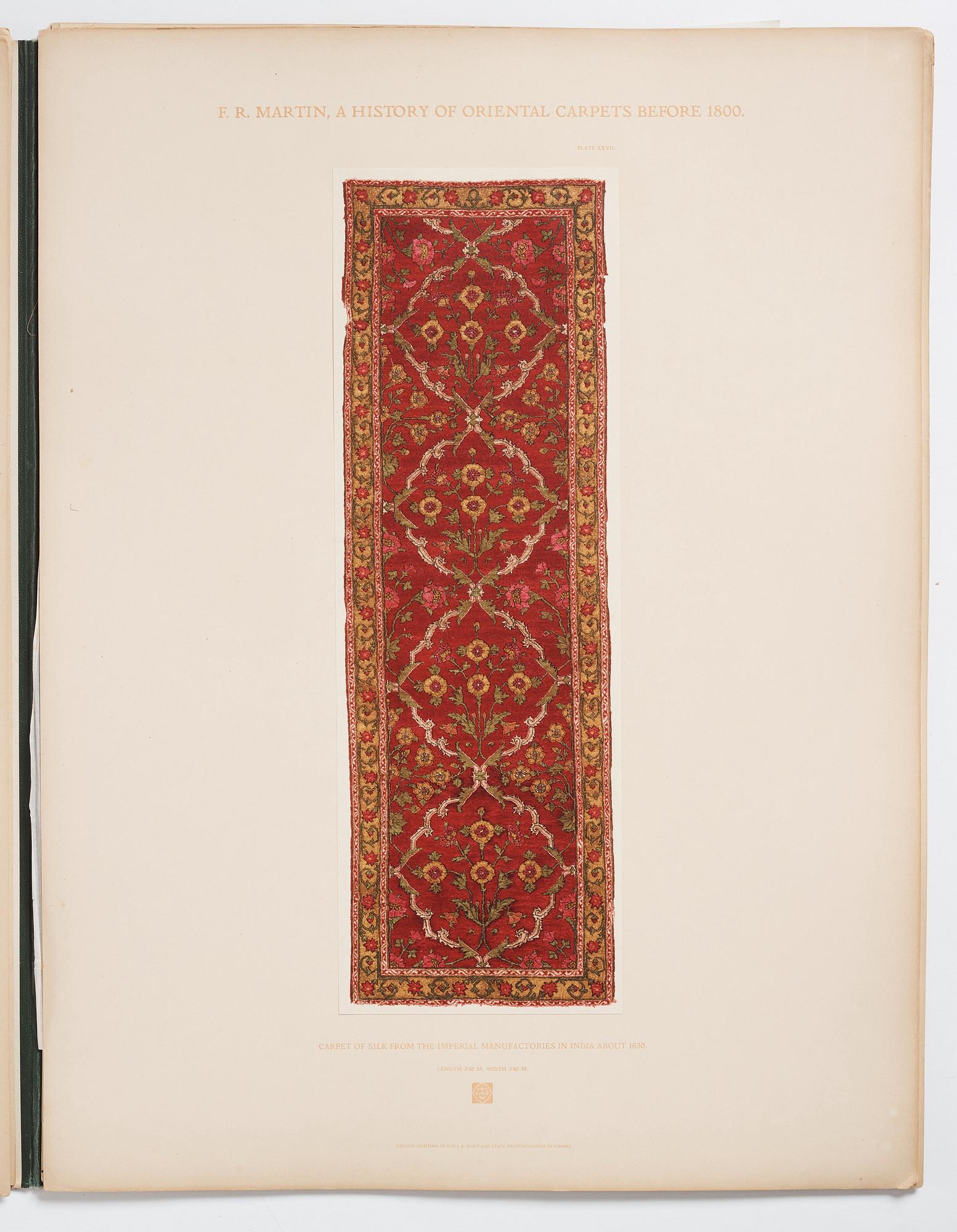 Fredrik Robert Martin: 'A History of Oriental Carpets before 1800,' Vienna, 1906.