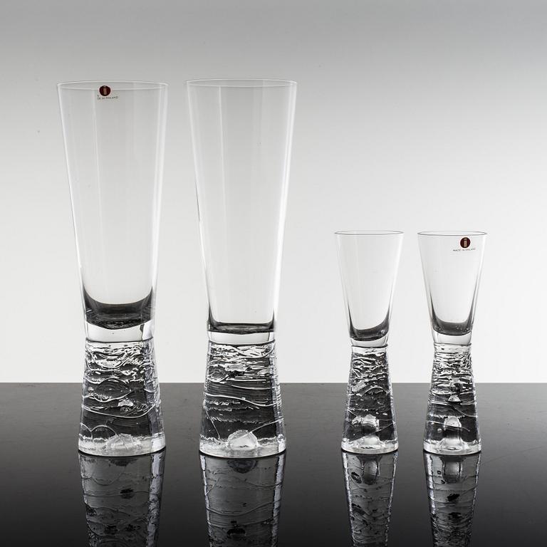 10 glases, 'Arkipelago' by Timo Sarpaneva, Iittala, 1980-93.

Pressad dekor av v.