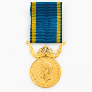 Medal, gold, Sweden, Gustav VI Adolf, 1956.