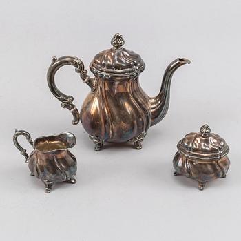 Kaffeservis, 3 delar, silver, rokokostil, Tyskland, 1900-tal.