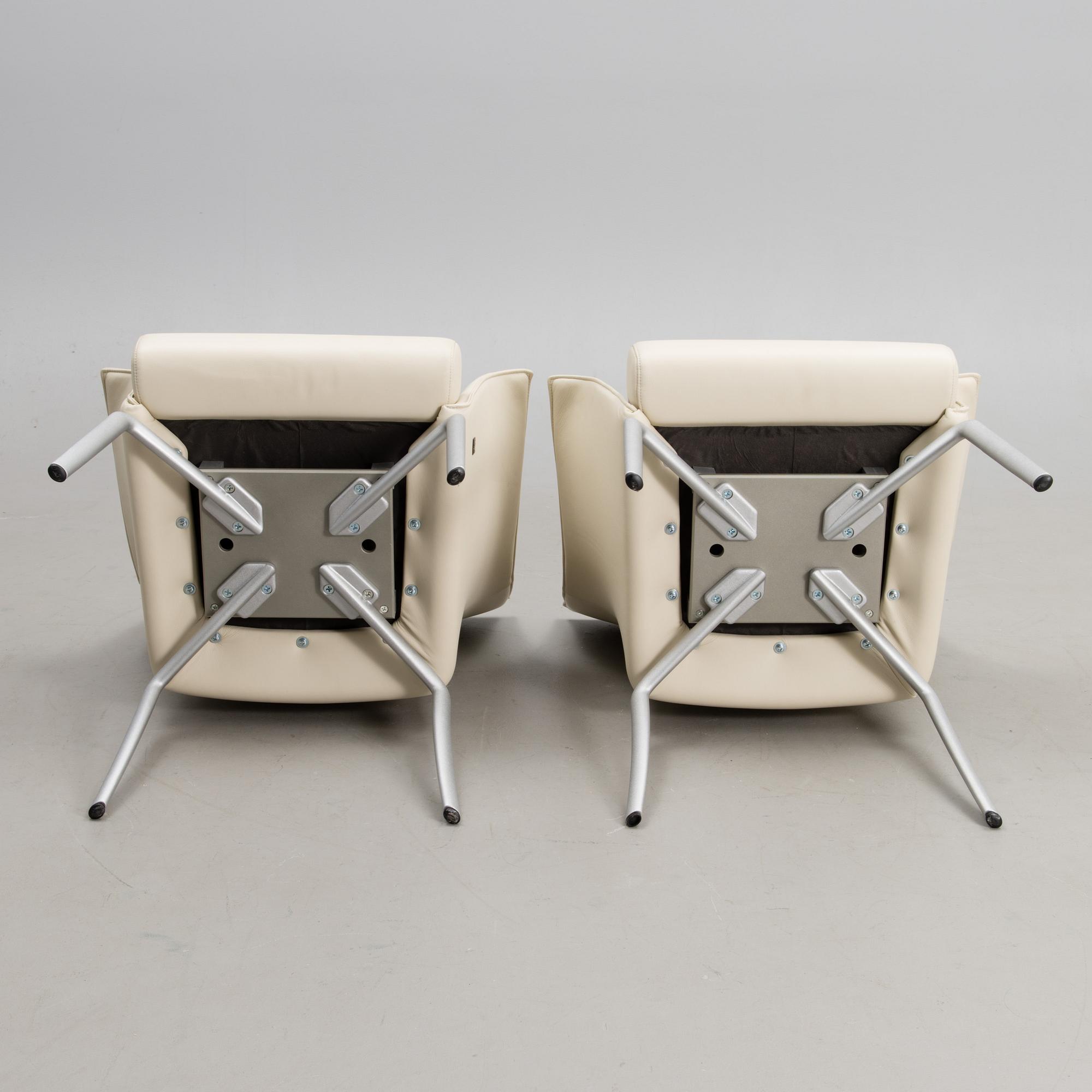 ROLF BENZ, two armchairs, early 21st century.