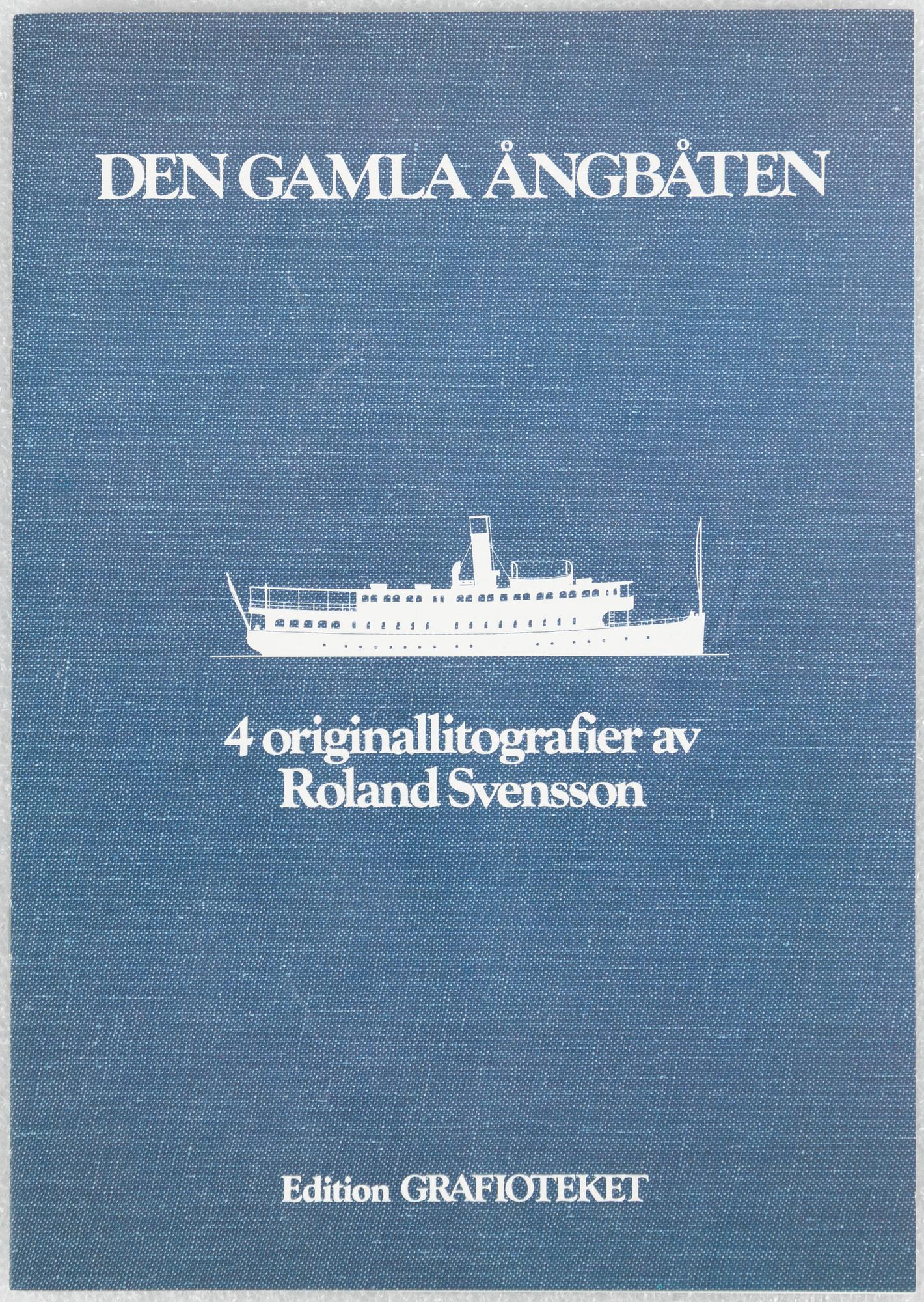 Roland Svensson, folder with 4 lithographs, "The Old Steamship".