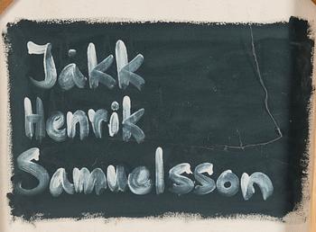 HENRIK SAMUELSSON, oil and mixed media on canvas, signed verso.