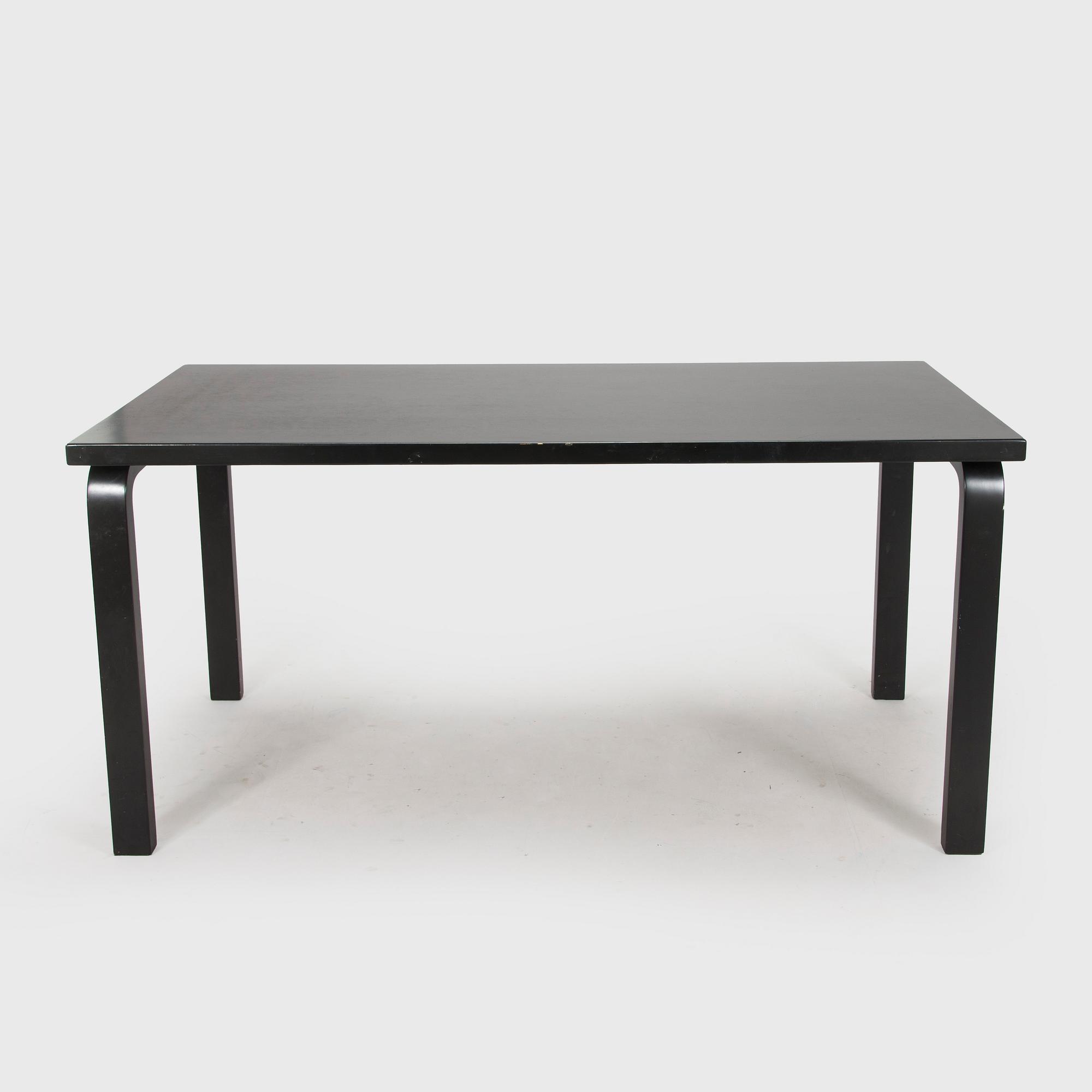 Alvar Aalto, a model '82A' table, Artek, Finland, late 20th century.